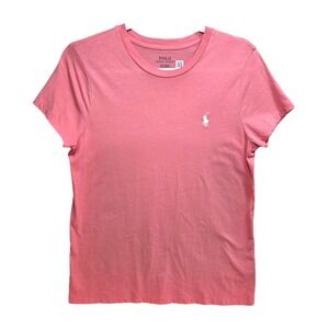 Polo‎ Ralph Lauren Tshirt Tee Womens M Pink Pony Logo Top Preppy Easter Shirt